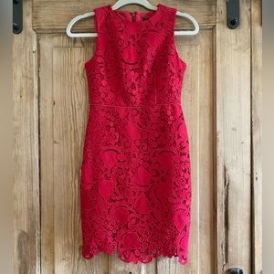 NWT Ann Taylor Red Lace Dress